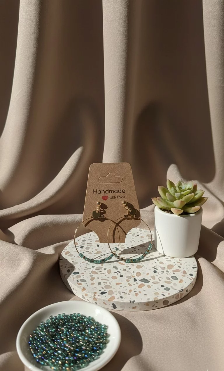 🌿 Collection "Boho-Chic" : Créoles Perlées