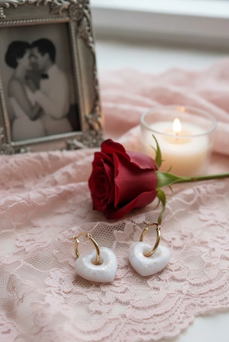 Créoles "Cœur de Nacre"